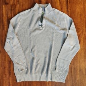 Tommy Bahama Light Gray Zip-Up Sweater